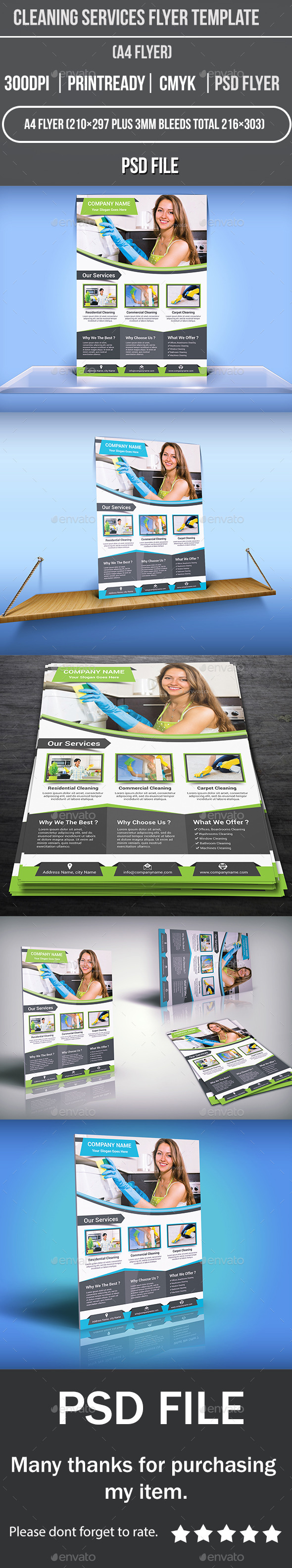 Cleaning Services Flyer Template - Corporate Flyers