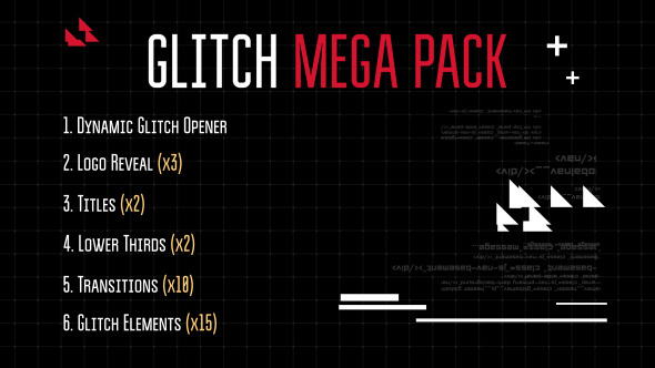 Glitch Mega Pack - VideoHive 11973941