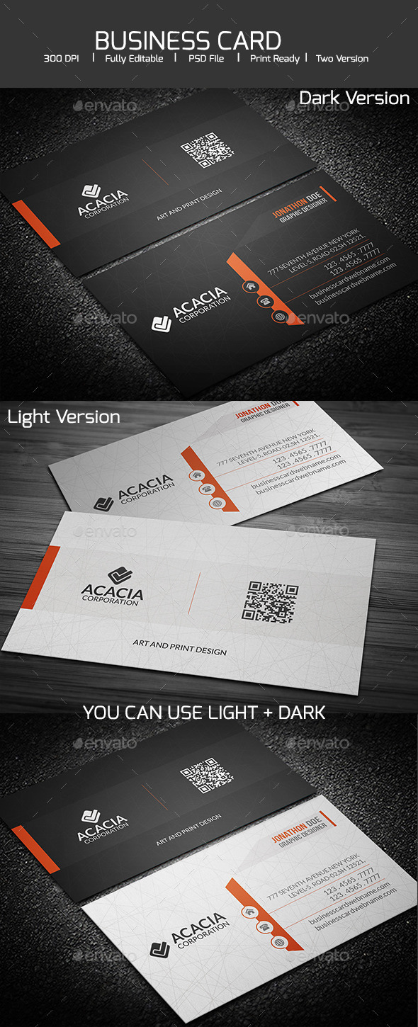 SIMPLE AND ELEGANT BUSINESS CARD - Corporate Business Cards