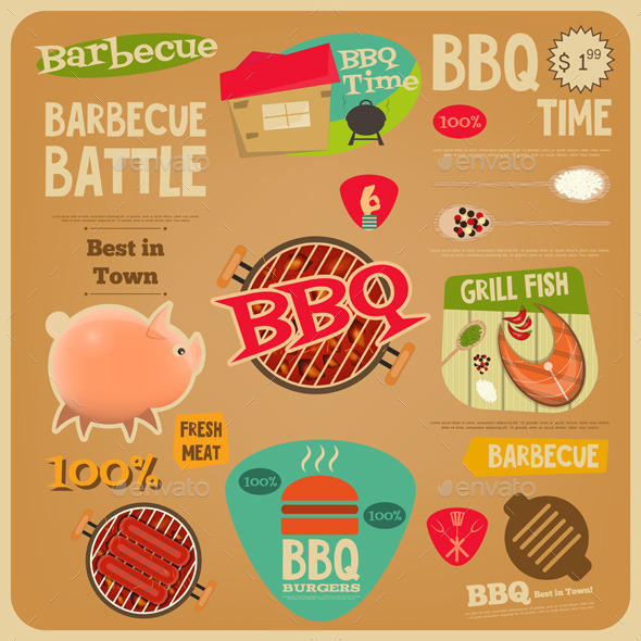 BBQ Card - Food Objects