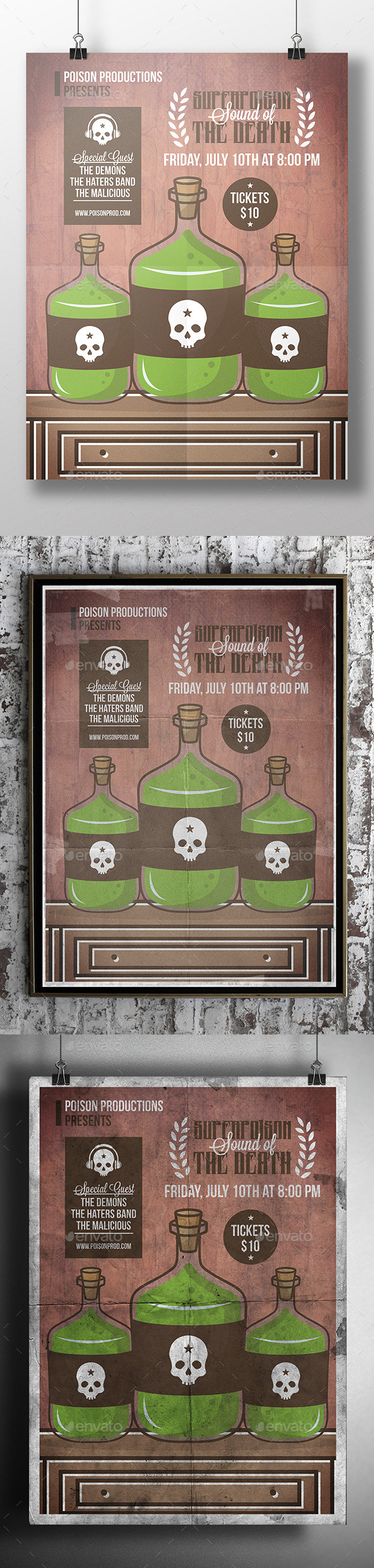 Poison Bottle Flyer Template - Concerts Events