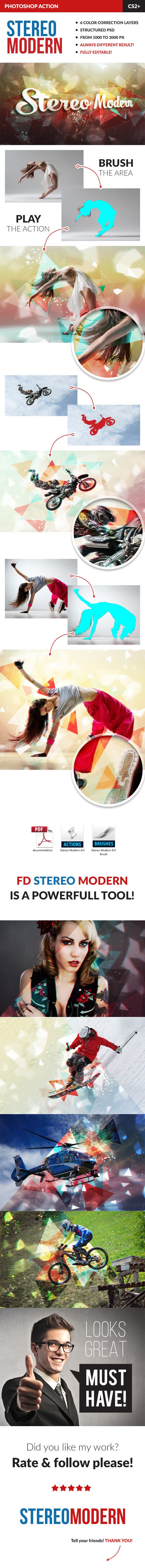 Stereo Modern Art - Photo Effects Actions