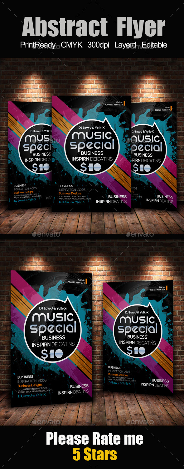 Creative Abstract Flyer Template - Clubs & Parties Events