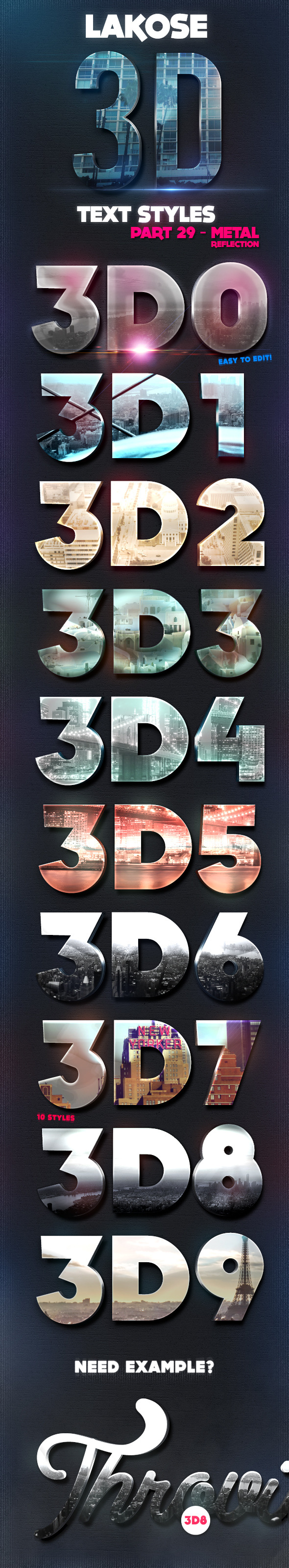Lakose 3D Text Styles Part 29 - Text Effects Styles