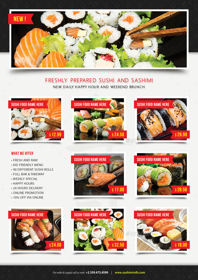 sushi restaurant menu flyer v06 by rapidgraf graphicriver flyer opening sushi restaurant