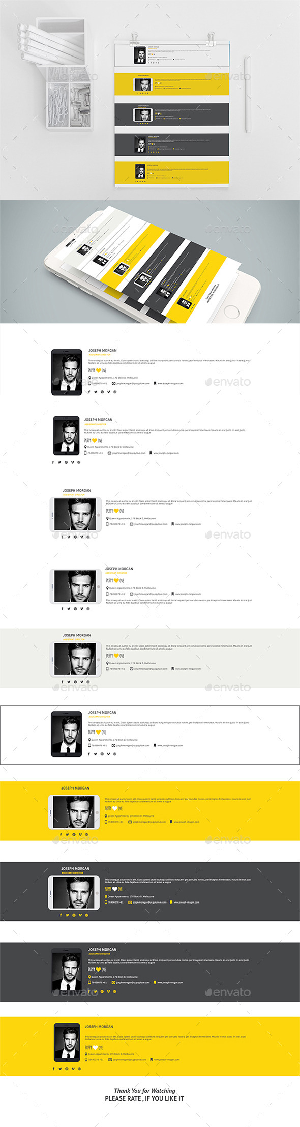 10 E-Signature PSD Templates - Miscellaneous Social Media