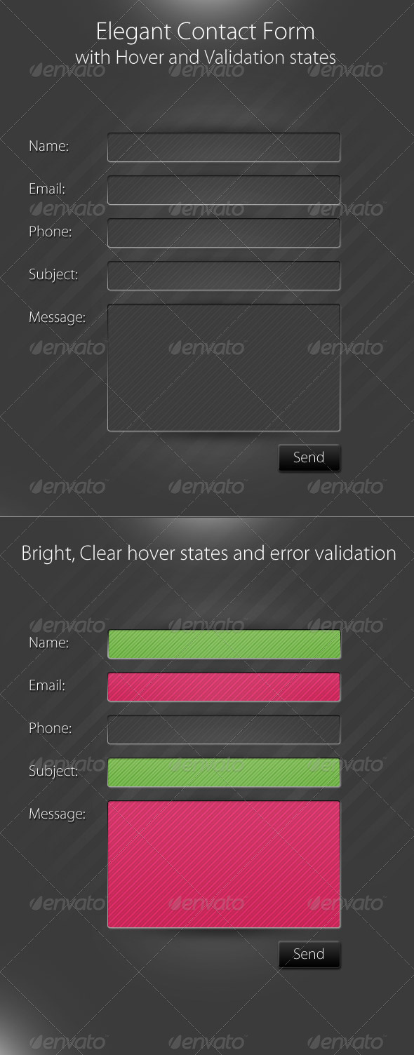 Simple, Elegant Contact From - Forms Web Elements