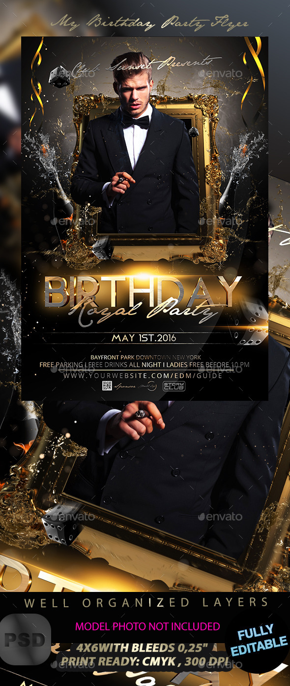 My Birthday Party Flyer - Events Flyers