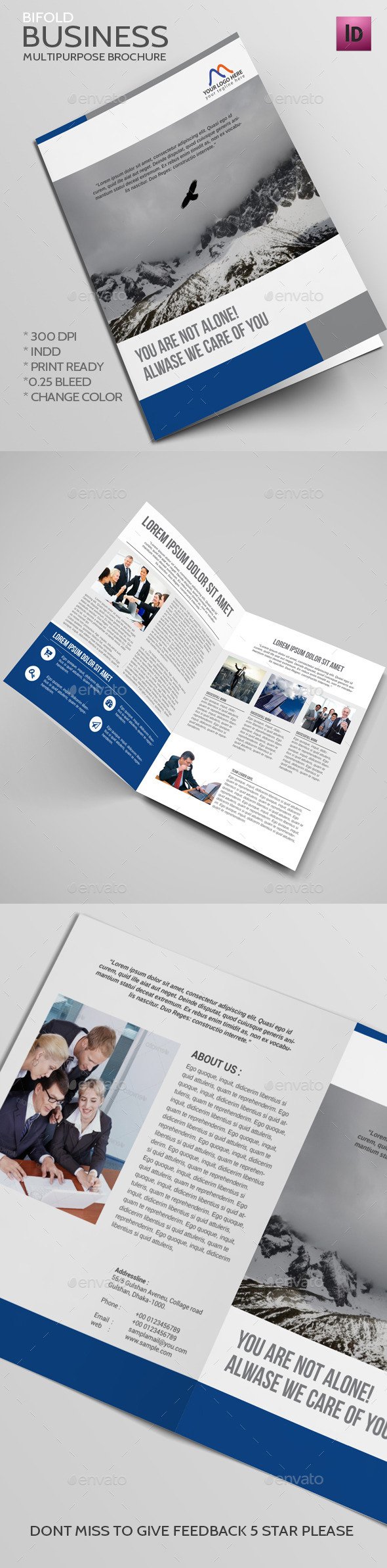 Bifold Business Brochure - Brochures Print Templates