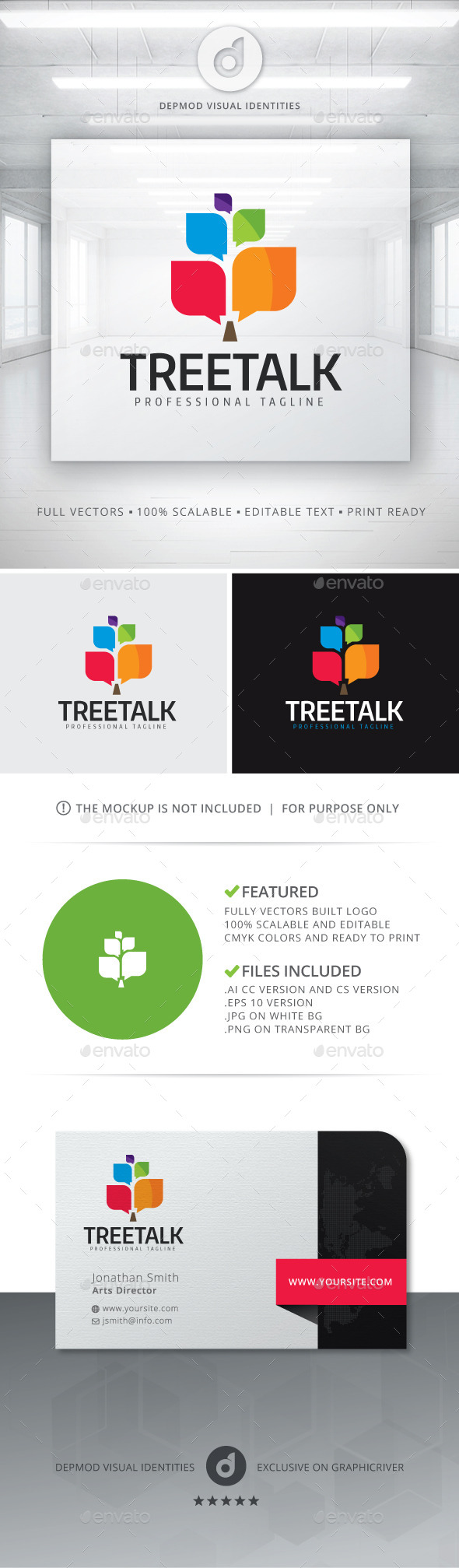 Tree Talk Logo - Symbols Logo Templates