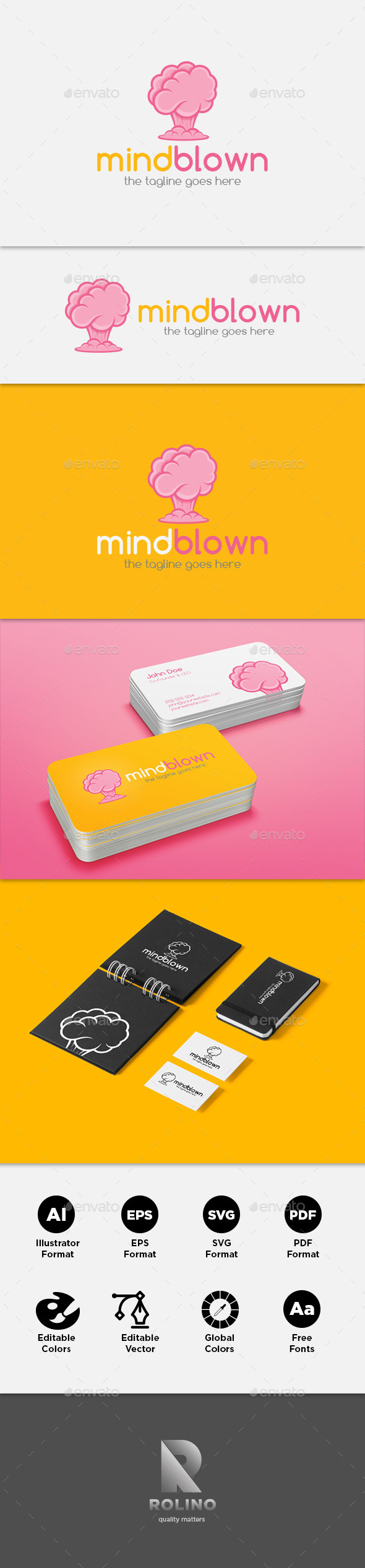 Mind-Blown Logo - Symbols Logo Templates
