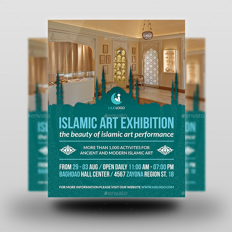 islamic art exhibition flyer template by owpictures graphicriver islam flyer