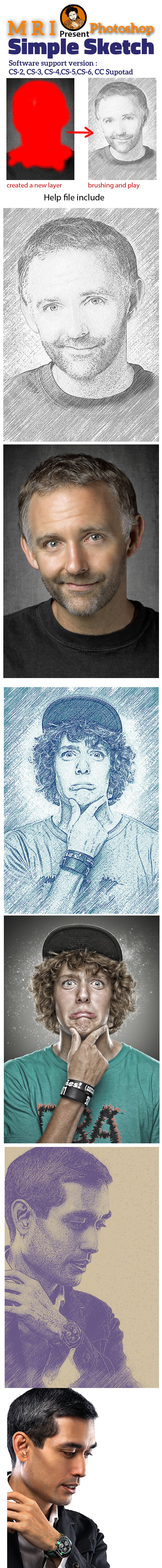 Simple Sketch - Actions Photoshop