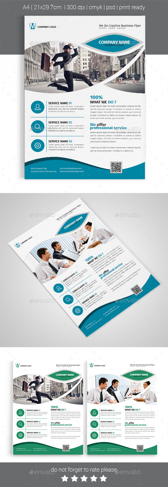 A4 Corporate Business Flyer Template Vol 06 - Corporate Flyers