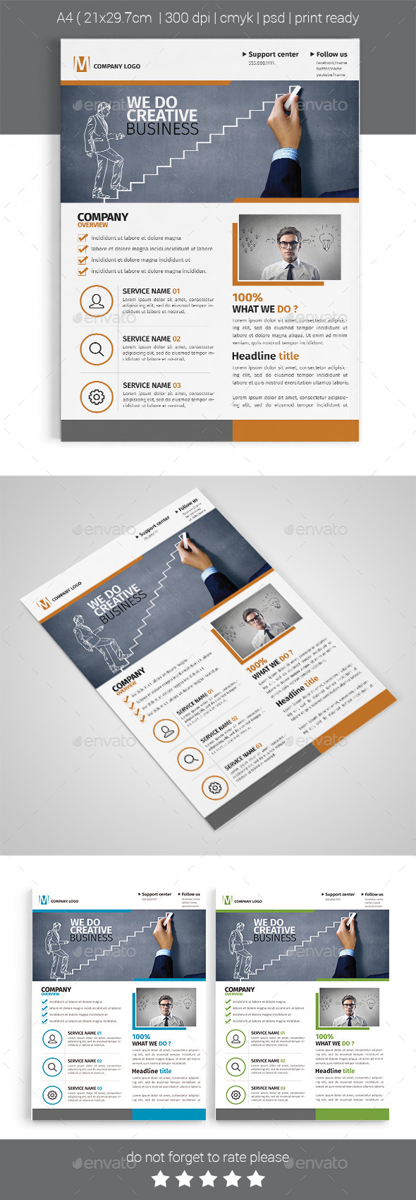 A4 Corporate Business Flyer Template Vol 07 - Corporate Flyers