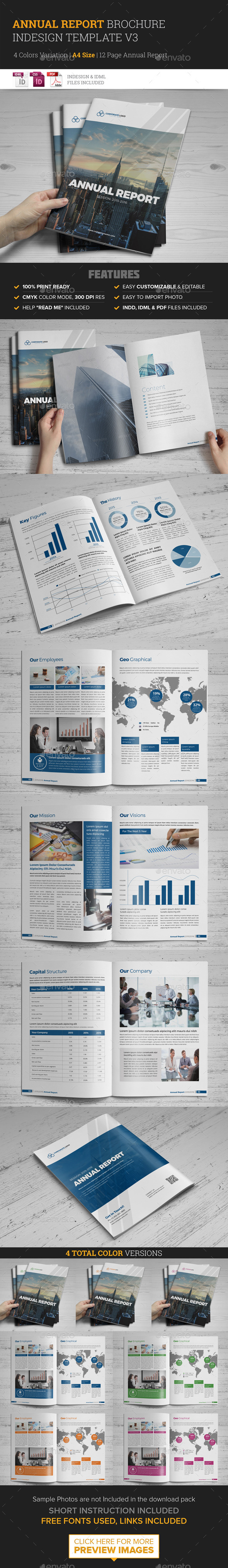 Annual Report Brochure Indesign Template 3 - Corporate Brochures