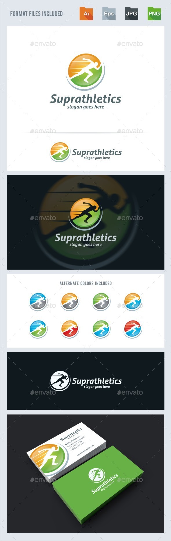 Athletics - Running Man Logo Template - Humans Logo Templates
