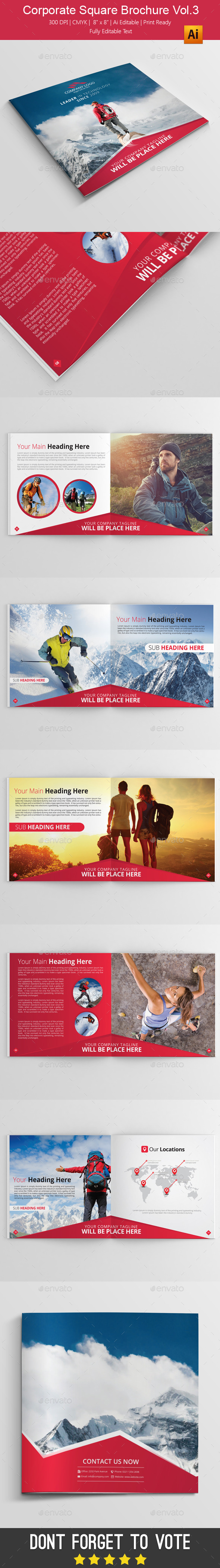 Corporate Square Brochure vol.3 - Brochures Print Templates