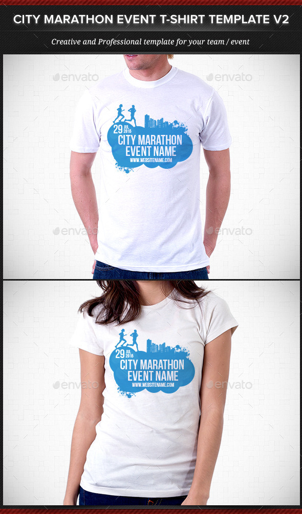 City Marathon Event T-Shirt Template V2 - Events T-Shirts