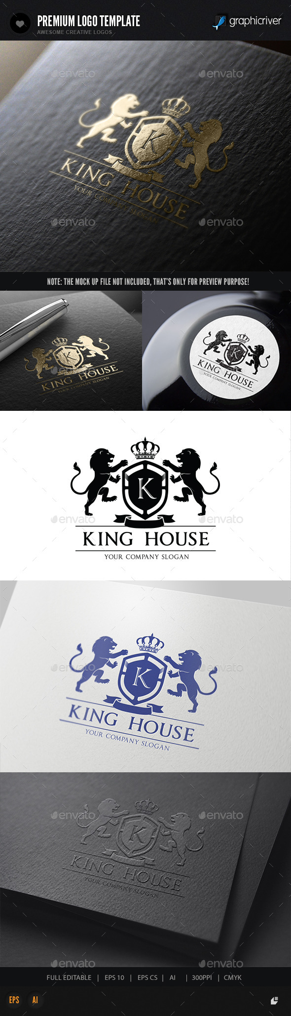 King House - Crests Logo Templates