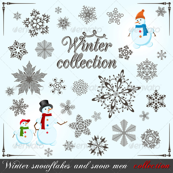 Winter collection - Web Elements Vectors