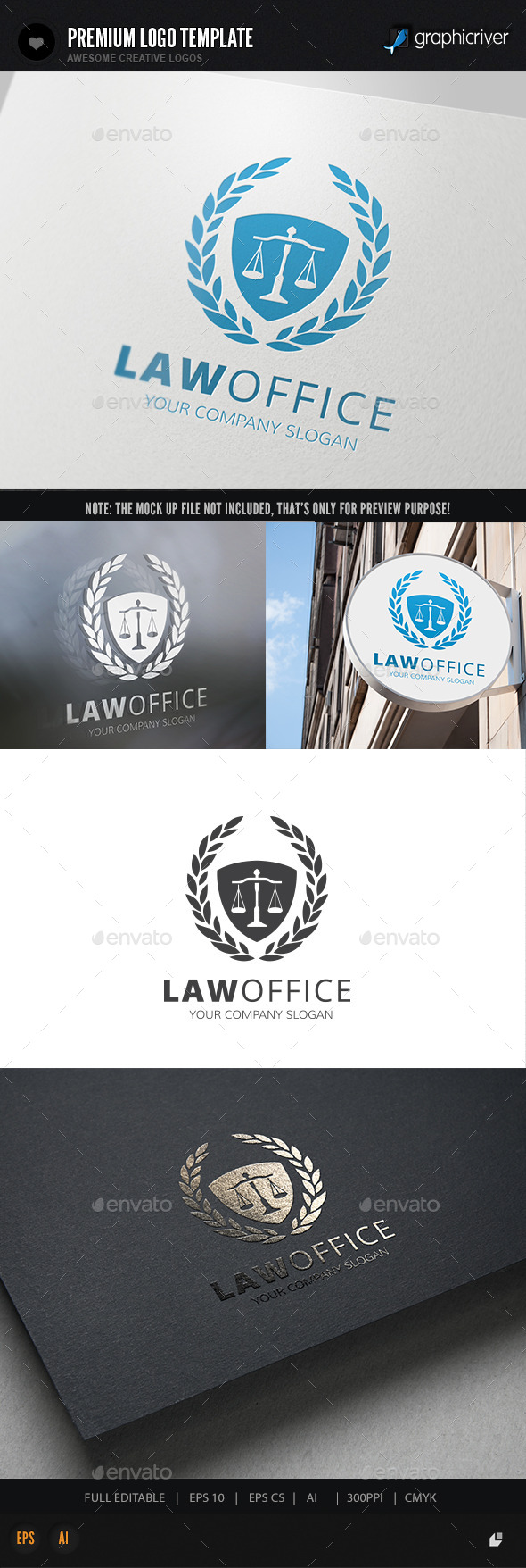 Law Office Logo - Crests Logo Templates