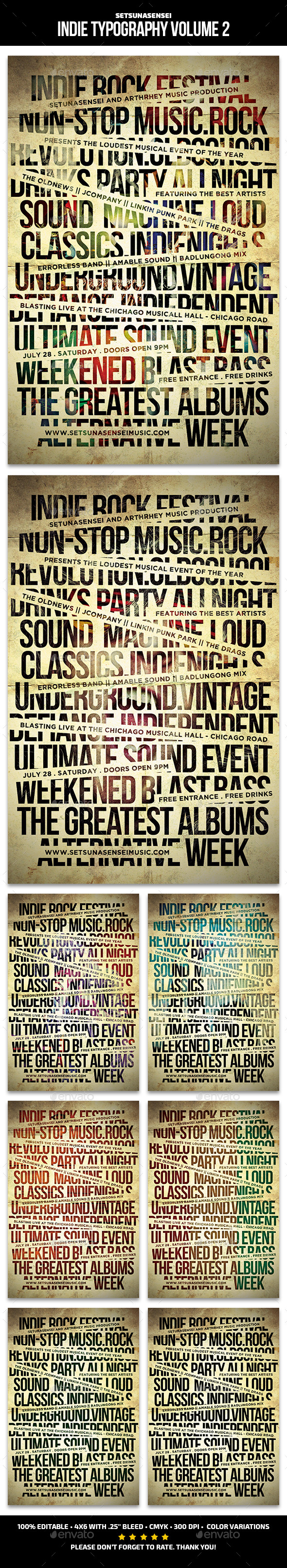 Indie Typography Volume 2 - Concerts Events