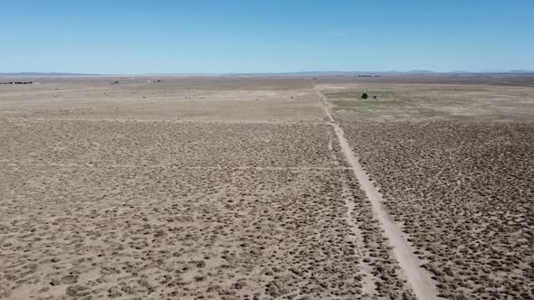 Aerial Drone View for Wide-Open Lancaster Desert in California