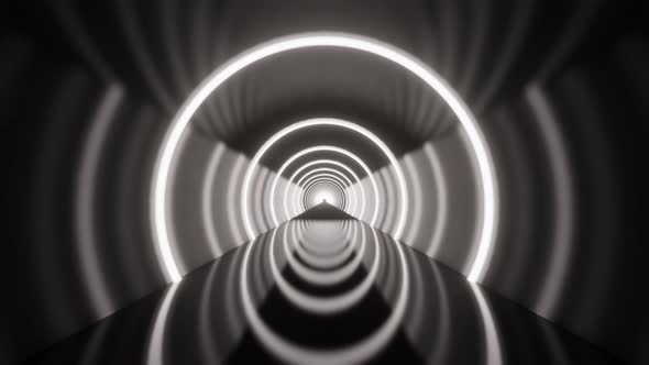 Neon Circle Vj Tunnel 4 K