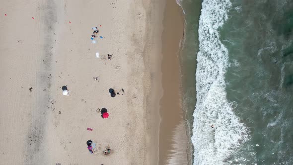 Top Down Drone Beach View