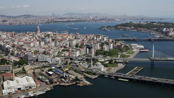 Istanbul Bosphorus And Golden Horn Aerial View 2