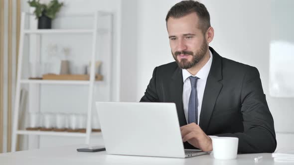 Online Video Chat By Businessman alt