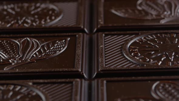 close up a chocolate bar