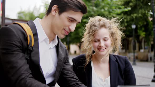 Closeup To the Camera Good Looking Lady and alt