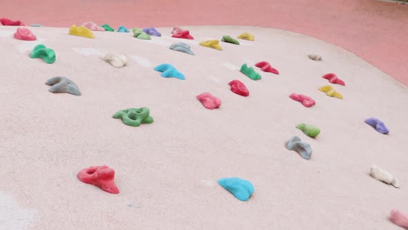 Children's Climbing Wall Rock Simulator Trainer Colored Hooks