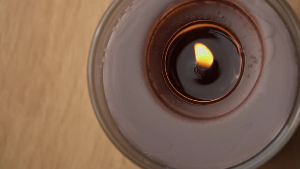 Scented Candle Burns and Creates a Romantic Atmosphere alt