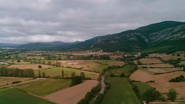 Aerial View Of Navarra In Spain
