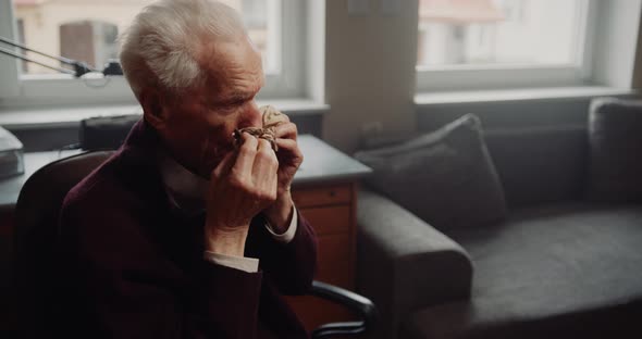 Portrait of Old Senior Man Retired alt