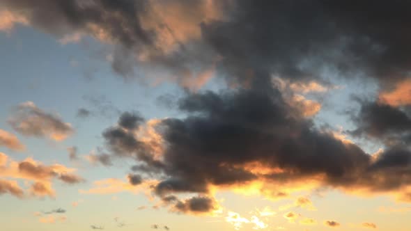 Beautiful Sunset Sky. Natural Summer Background Concept