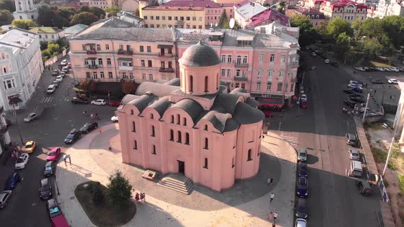 Church of the Tithes. Aerial. Kyiv.Ukraine alt