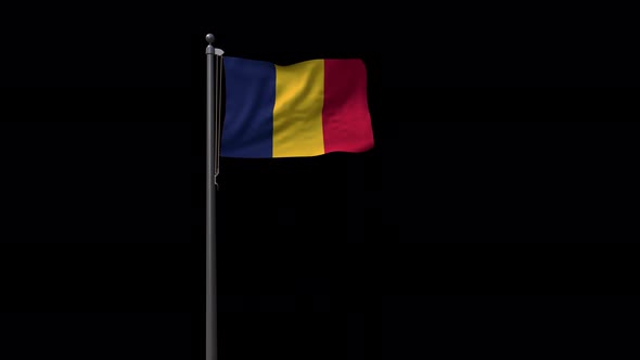 Chad Flag With Alpha 4K alt