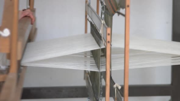 Traditional carpet loom.