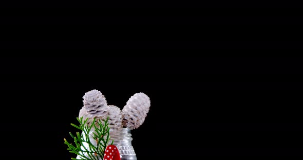 Christmas decoration ornaments against white background 4k alt