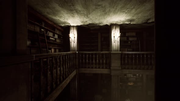 Old Dark Classical Library Room