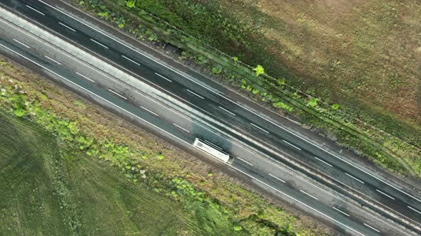 Bird eye road view