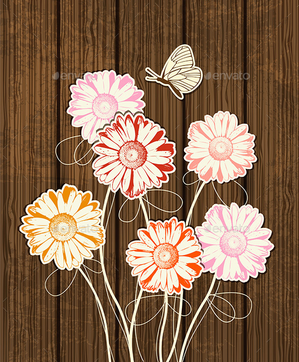 Decorative Floral Background - Flowers & Plants Nature