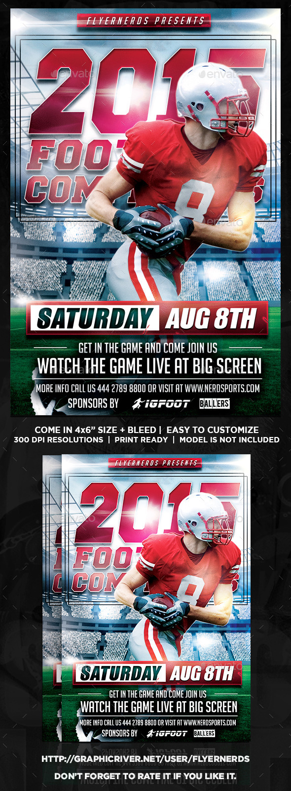 2015 Football Competions Sports Flyer - Sports Events