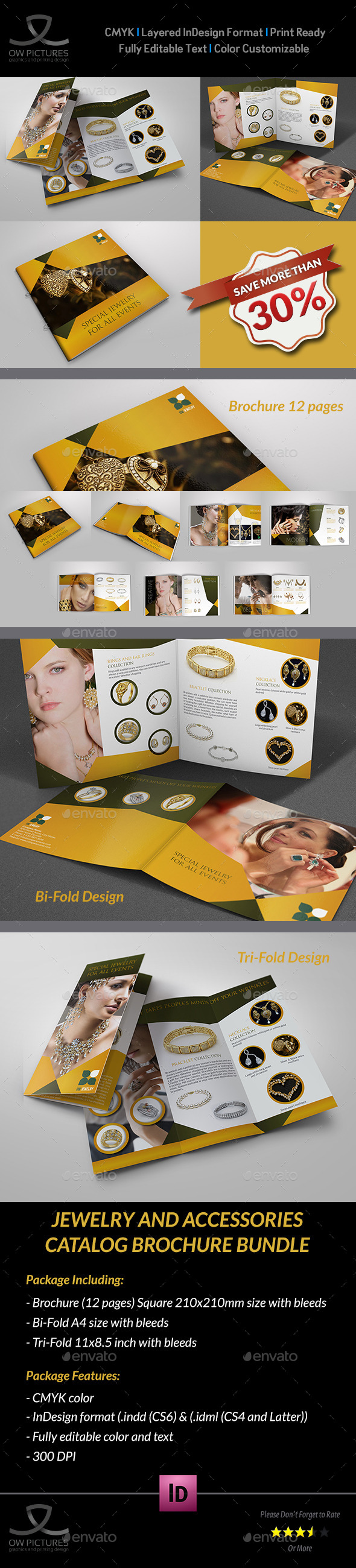 Jewelry and Accessories Catalog Brochure Bundle - Brochures Print Templates