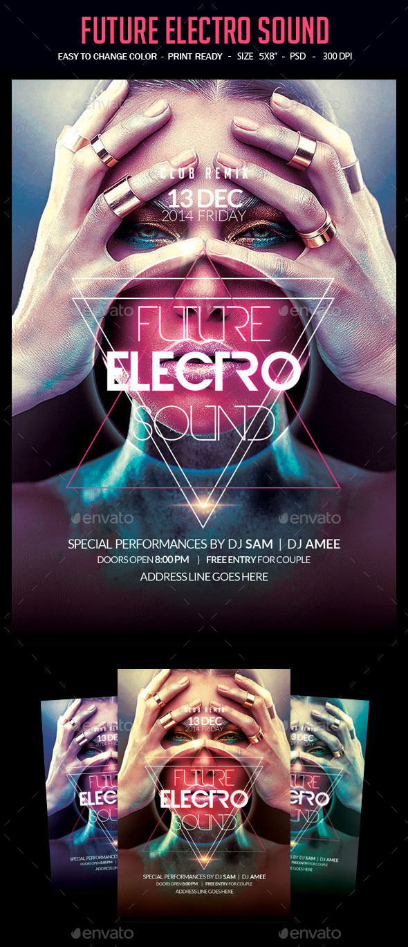 Future Electro Sound Party Flyer - Clubs & Parties Events