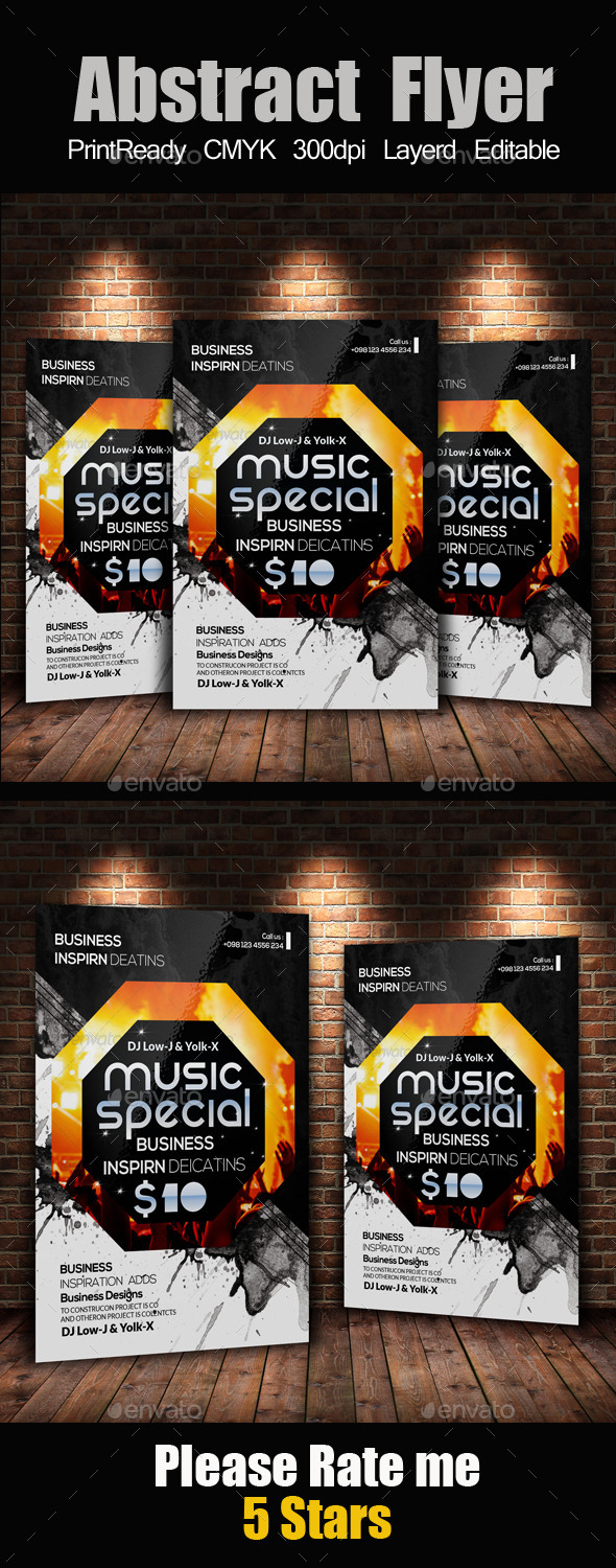 Creative Abstract Flyer Template - Clubs & Parties Events